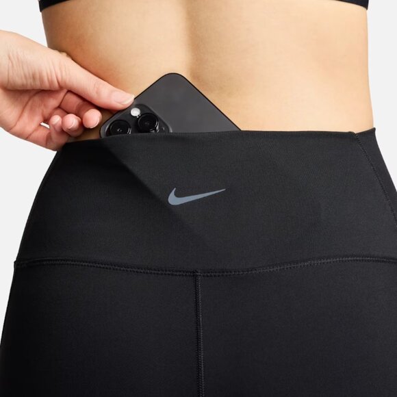Nike One Women’s High-Waisted 7/8 Leggings Pockets Black - Picture 4 of 13
